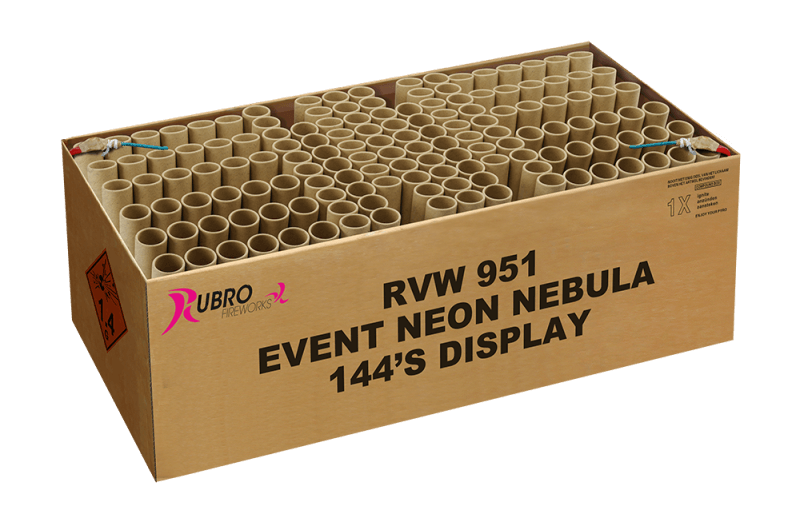 rubro 951 event neon nebula 144 schots Vuurwerk nieuws 2024 nieuw product Neuheit Feuerwerk