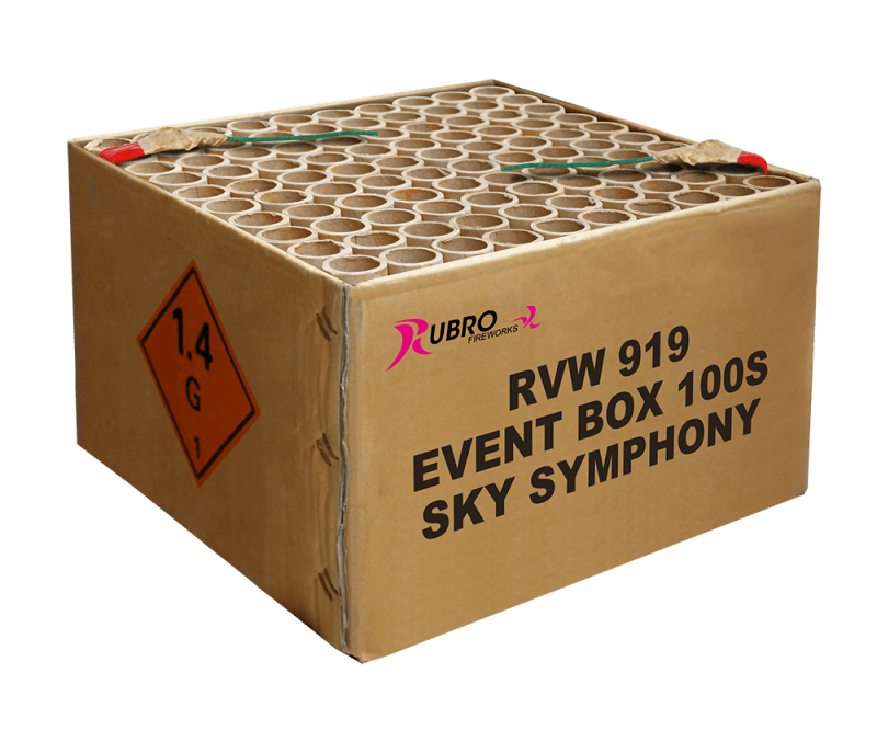 rubro 919 event sky symphony 100 schots Vuurwerk nieuws 2024 nieuw product Neuheit Feuerwerk