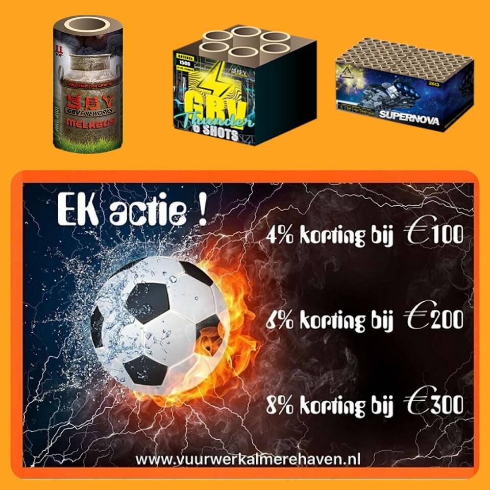 Vuurwerk Almere Haven Freak winkel EK Voetbal actie 2024 Korting kassa