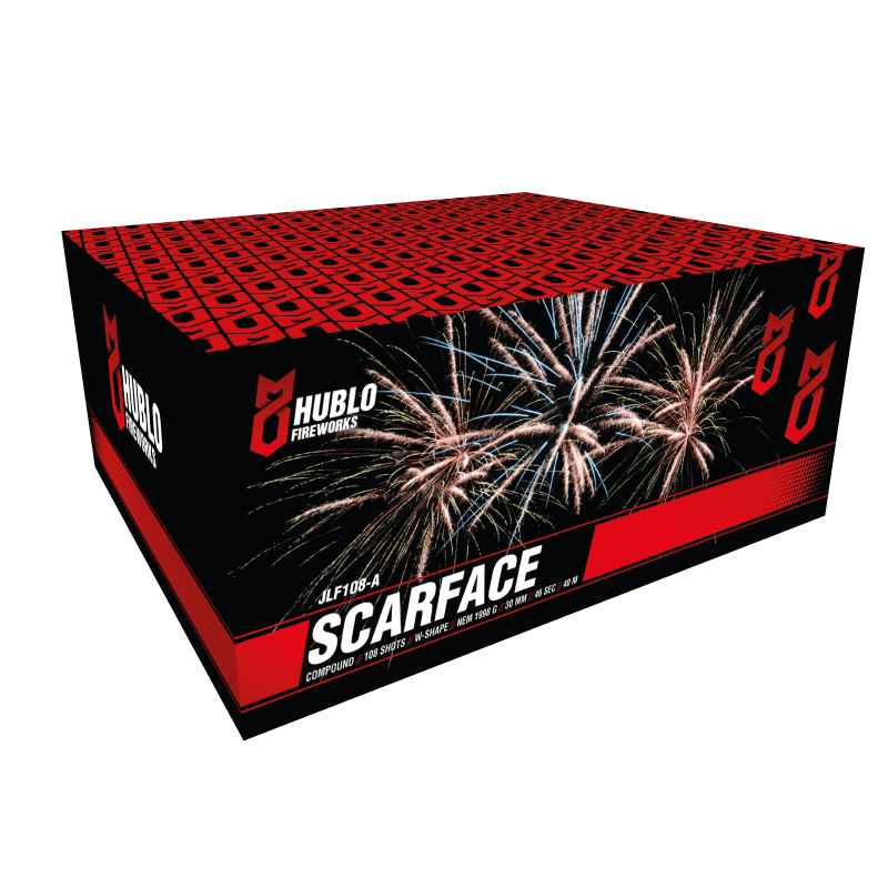 JLF108-A SCARFACE Hublo Fireworks Stockholmerstrasse 6 48455 Bad Bentheim Vuurwerk Nieuws 2024