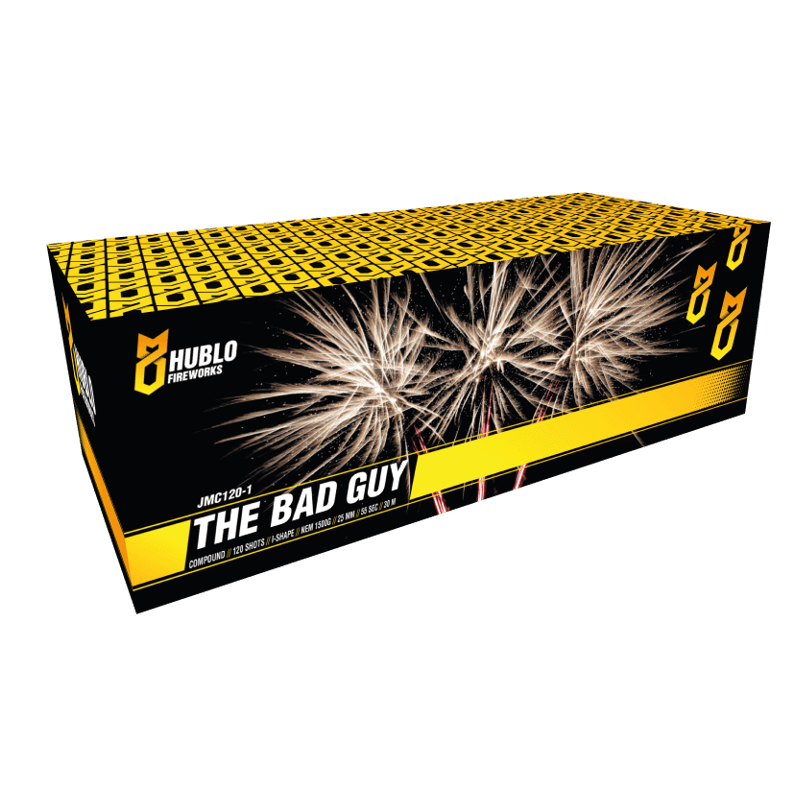 JMC120-1 THE BAD GUY Hublo Fireworks Stockholmerstrasse 6 48455 Bad Bentheim Vuurwerk Nieuws 2024