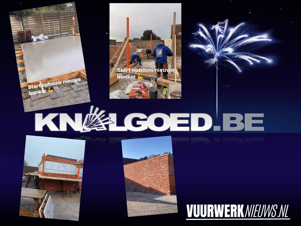 Knalgoed Belgie bouwen nieuwe bunker Hoogstraten Meer Vuurwerkwinkel Vuurwerk nieuws 2024