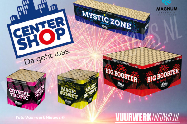 Vuurwerkfolder van de Centershop Duitsland met Magnum producten vuurwerk nieuws 2024 2025 feuerwerk news Kalkal